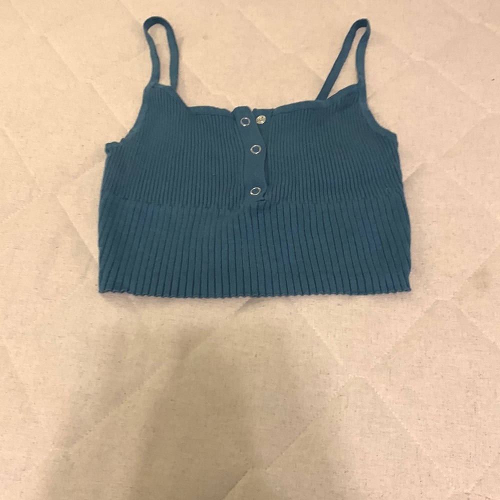 Pacsun blue cropped tank